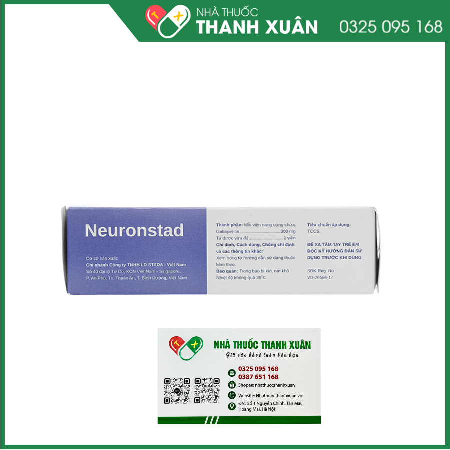 Neuronstad 300mg điều trị hỗ trợ trong động kinh cục bộ